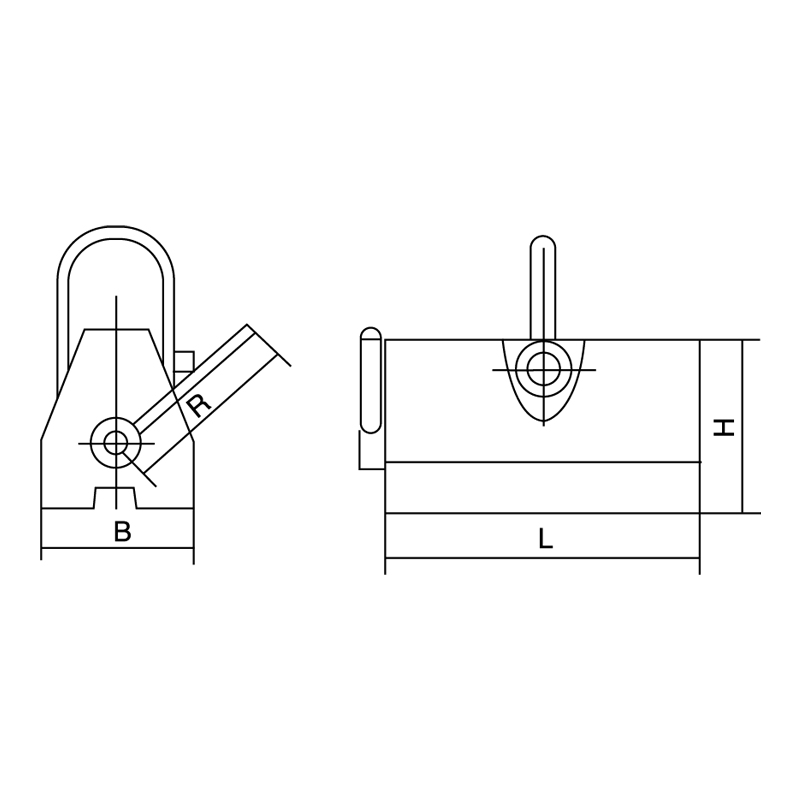 YS100-5000 Série de Poussoirs Magnétiques Puissants 